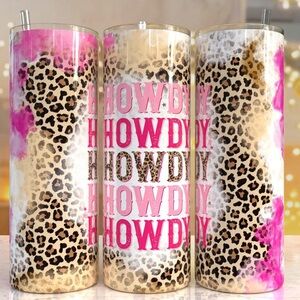 Leopard Print Howdy Tumbler